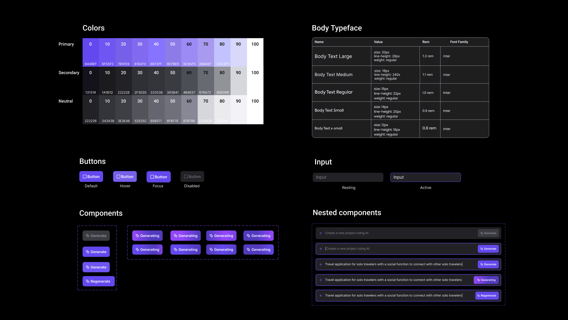 Tempo design system components