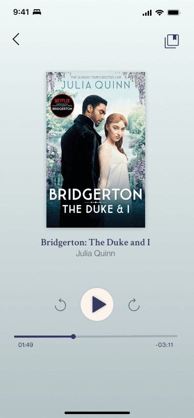 Audio playback screen